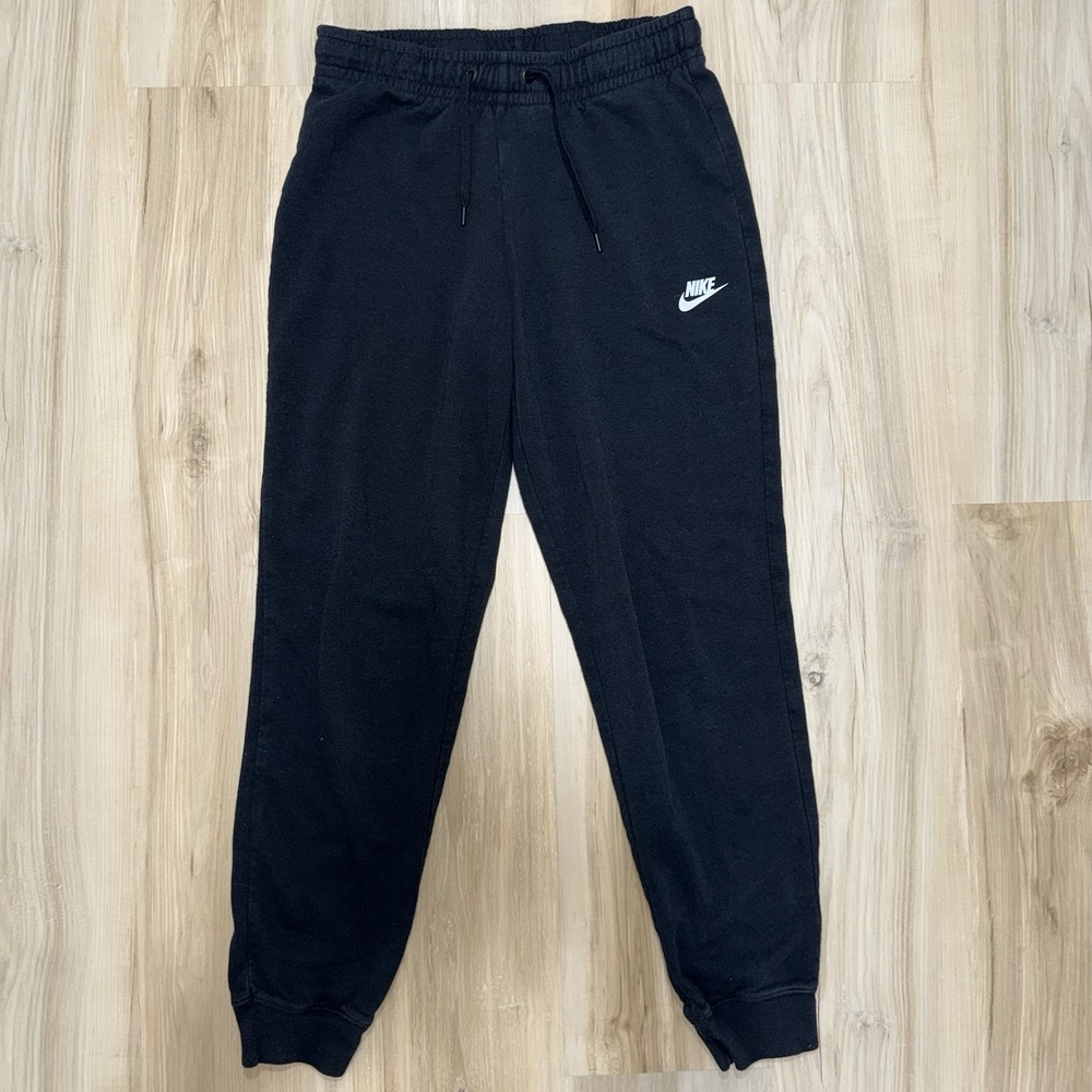 Nike Jogger Mens Small Black fleece Athletic drawstring Lightweight Sweatpants S